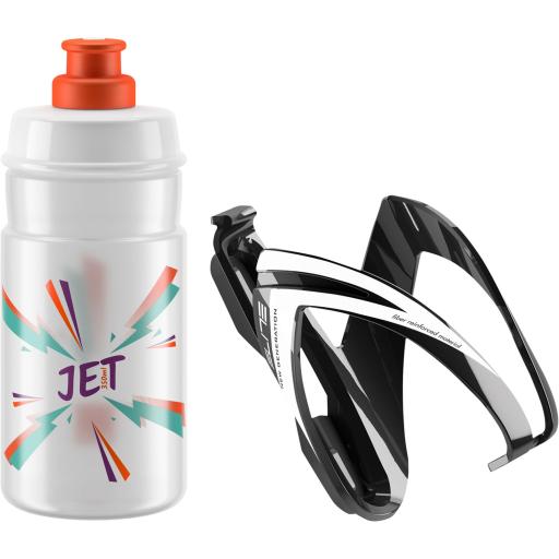 Elite Ceo Jet youth bottle kit includes cage and 66 mm, 350 ml bottle orange